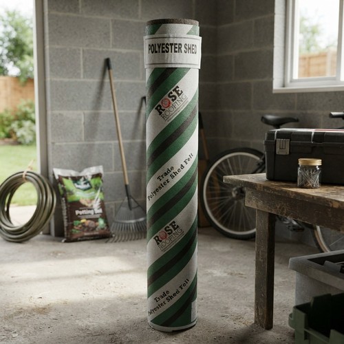 Green polyester shed roofing - shed,
