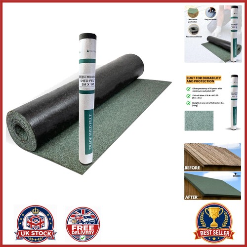 Green bituminous roofing felt - green,